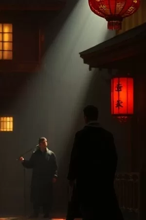 《窄巷灯火》封面，窄巷两侧依次亮起的灯