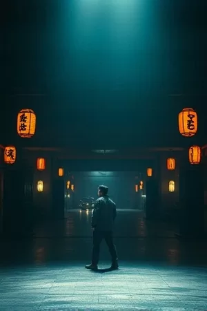 《空白回声》封面，空荡礼堂中央立着一支麦克风